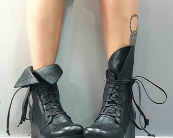 Extravagant Women Boots, Asymmetric Platform Shoes, All