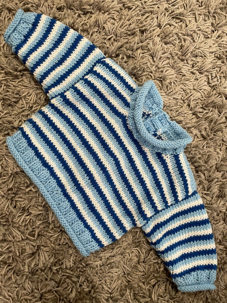 Striped Round Neck Jumper 0-3m image 1