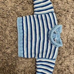 Striped Round Neck Jumper 0-3m image 2