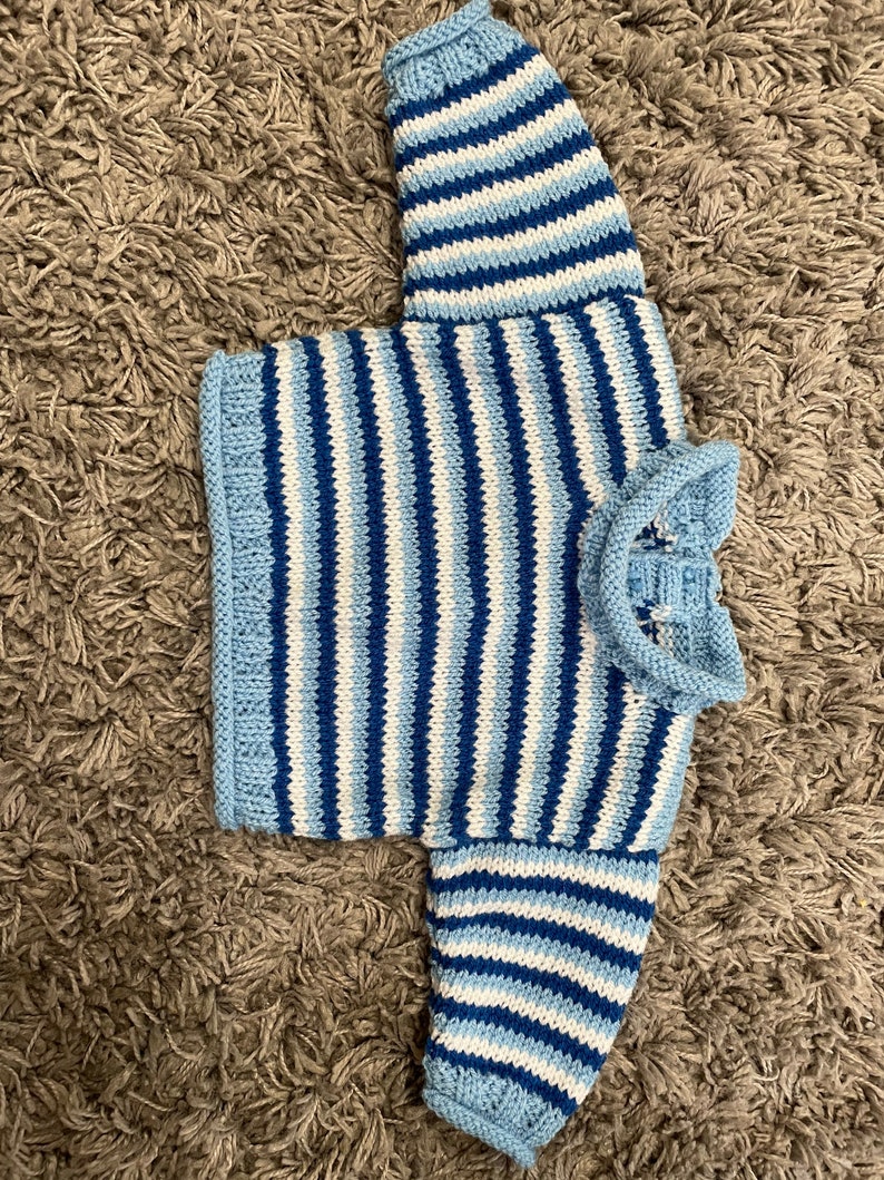 Striped Round Neck Jumper 0-3m image 2