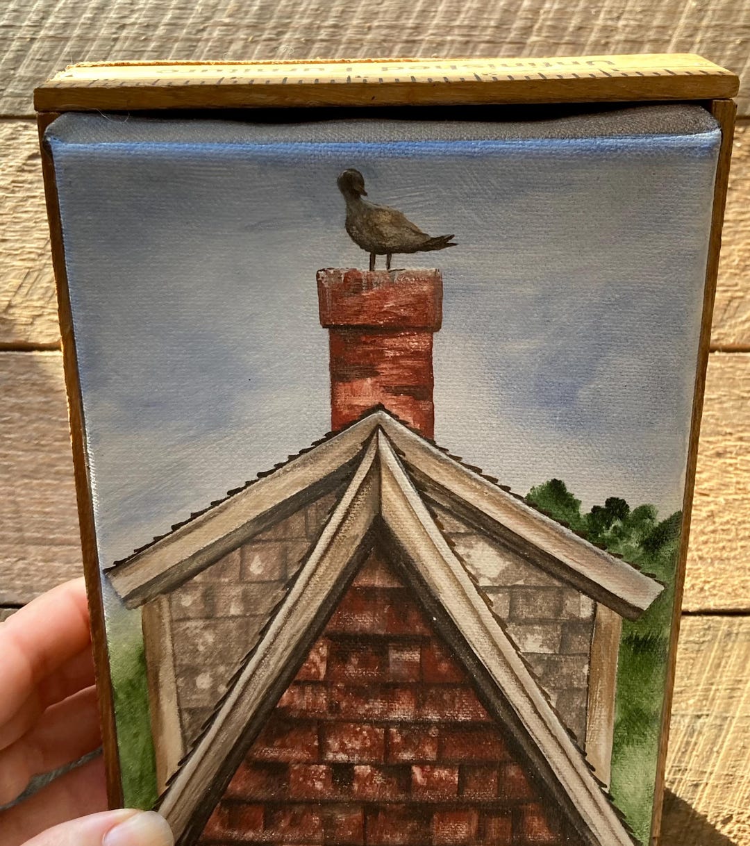 Seagull Ruler Maine Cottage Seagull Painting, Old Ruler Frame - Etsy
