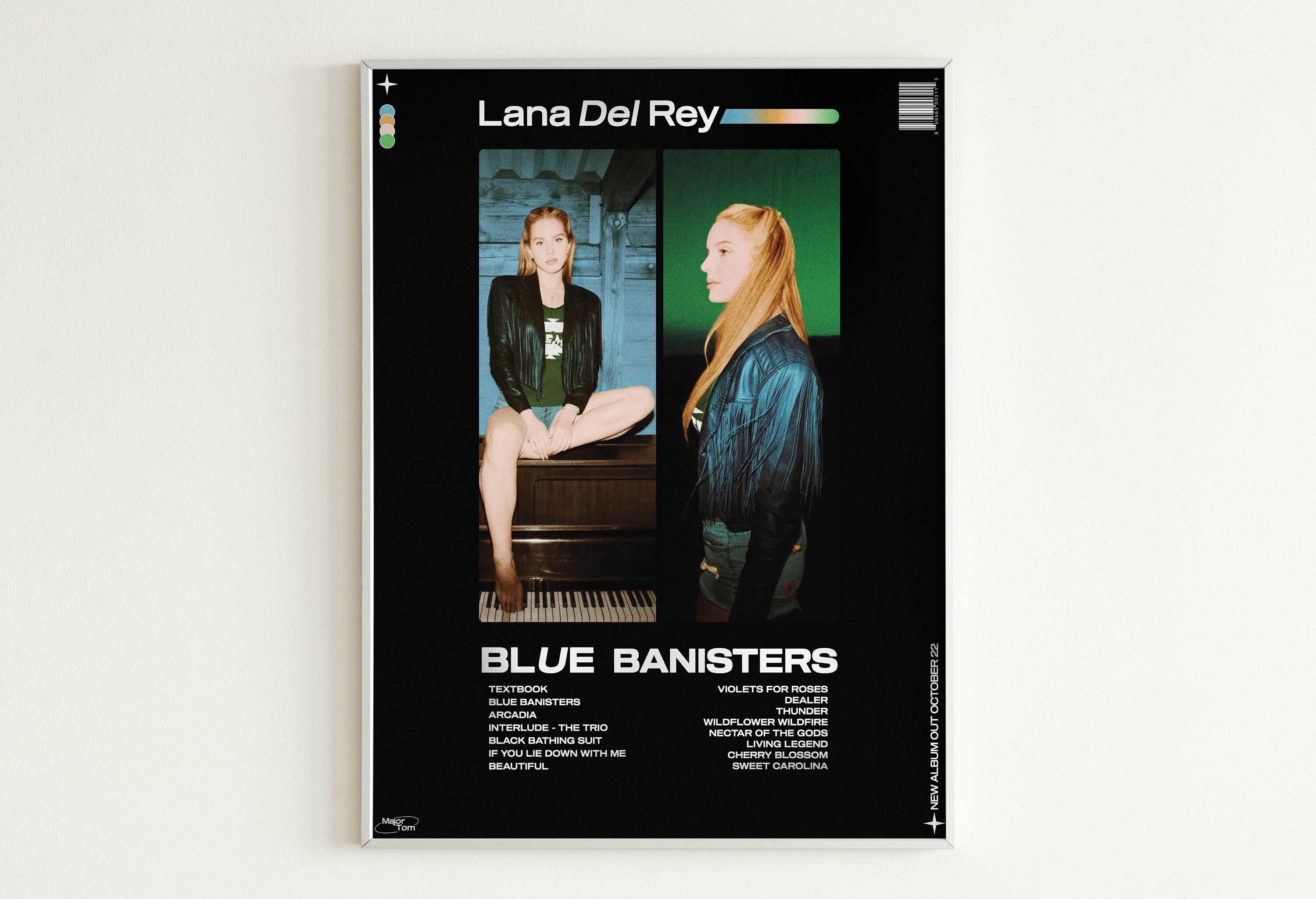 Lana Del Rey Print Gift Idea Born to Die Blue Banisters Album Poster