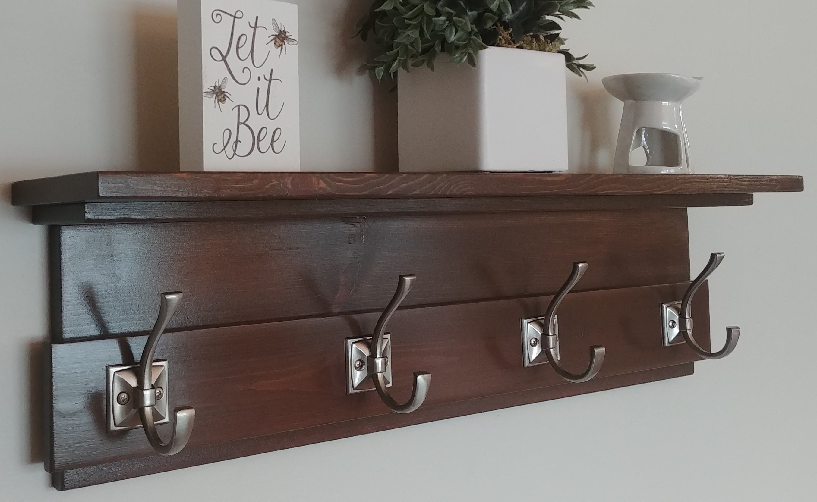 Coat Rack Wall Mount Entryway Coat Rack Entryway Organizer Etsy