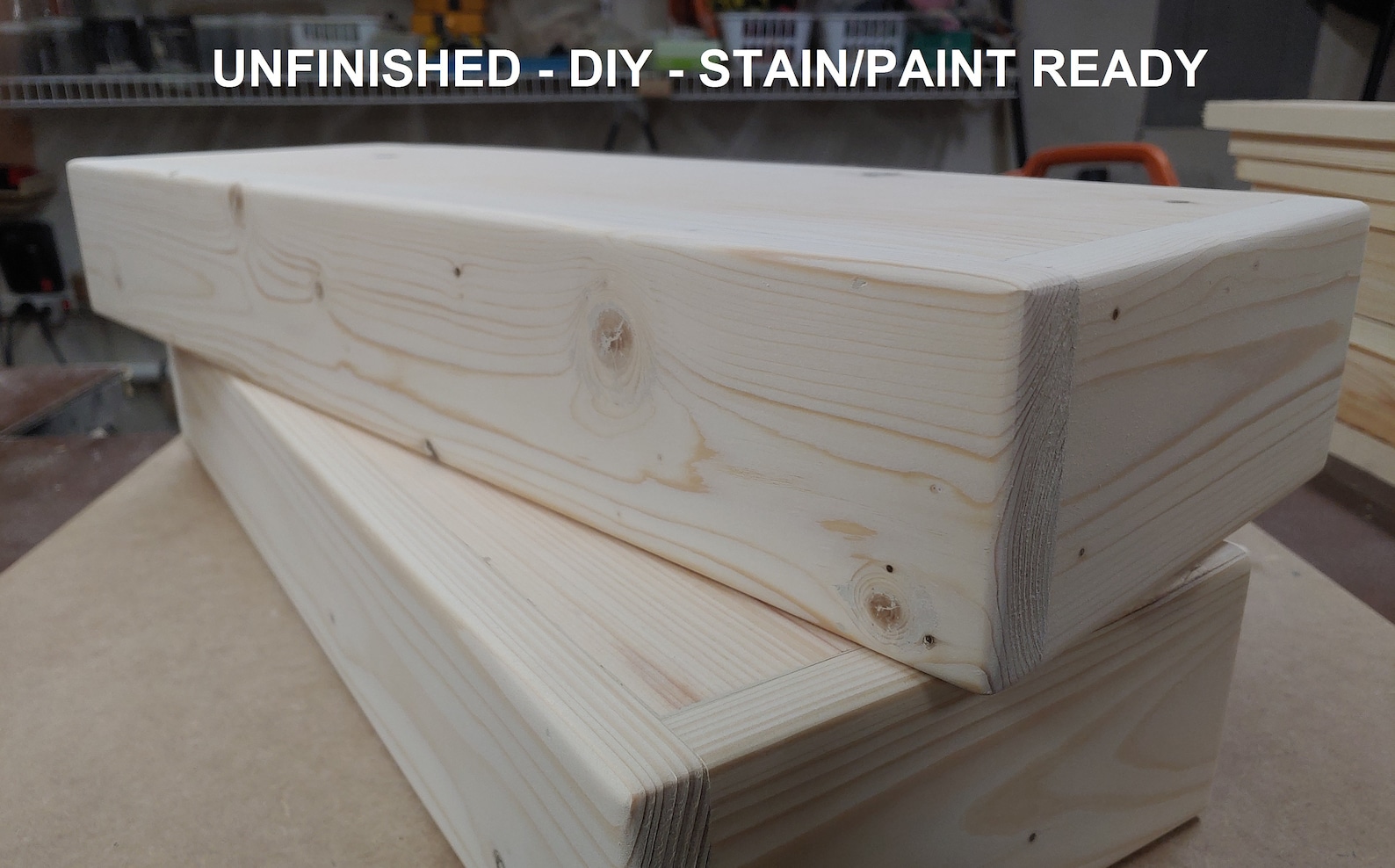 Unfinished Floating Shelves With Hardware DIY Floating Wood Etsy