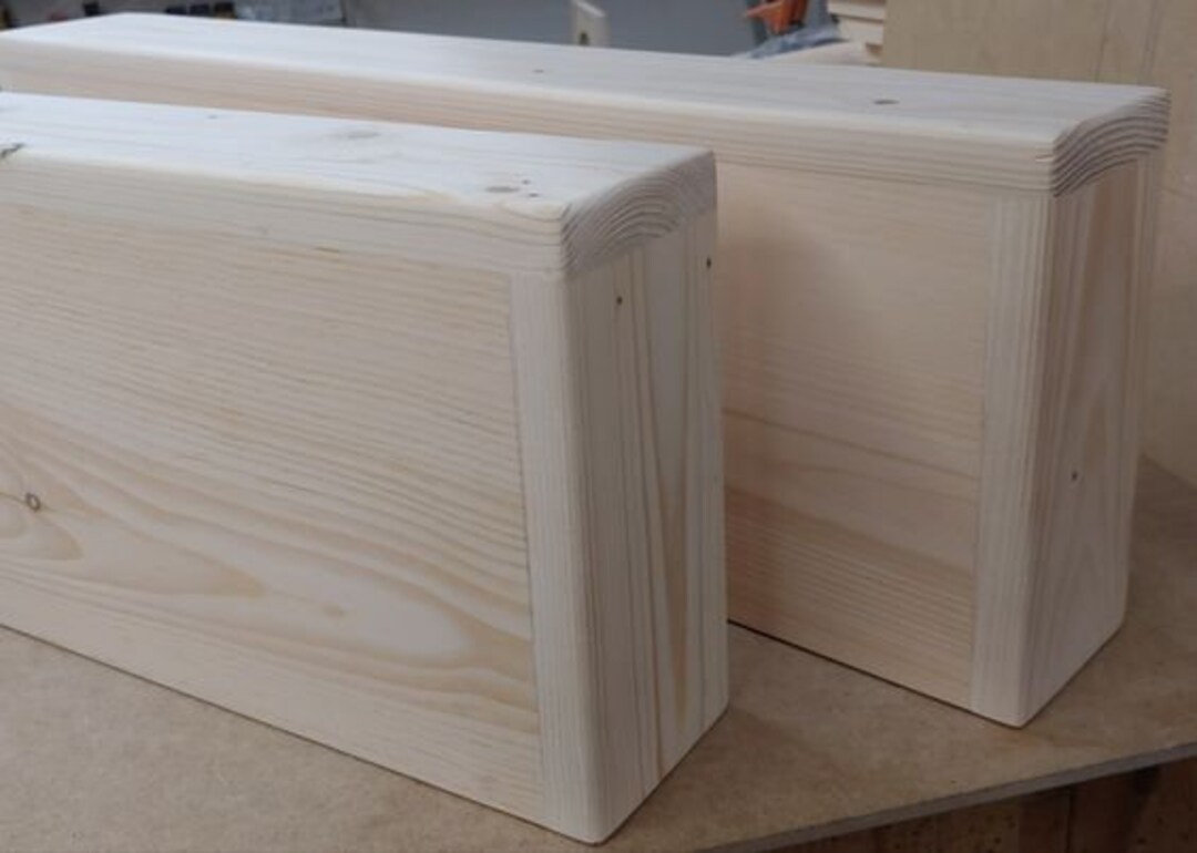 10 Depth Unfinished Floating Shelves With Hardware, DIY Floating Wood Shelves, Unpainted