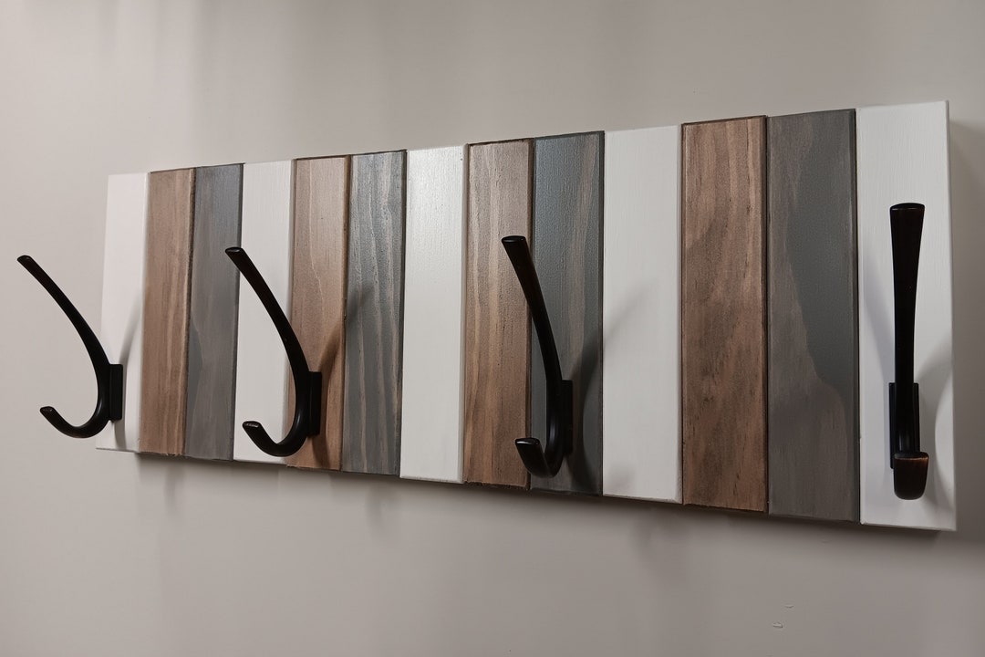 Farmhouse Coatrack, Floating Coat Rack, Floating Shelves, Farmhouse Table, 8 Depth Shelves, DIY