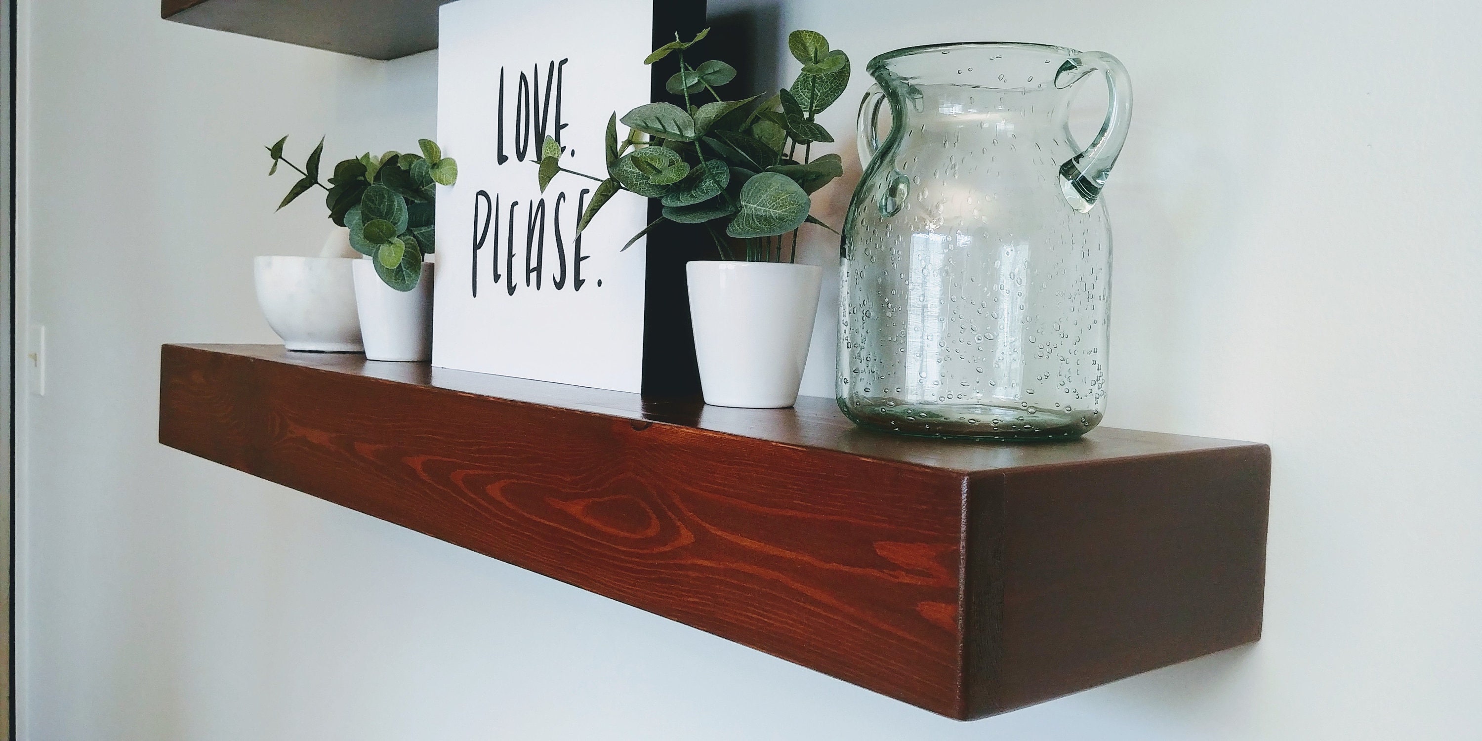 White Shelves Hidden Bracket Floating Shelves White Shelf Etsy