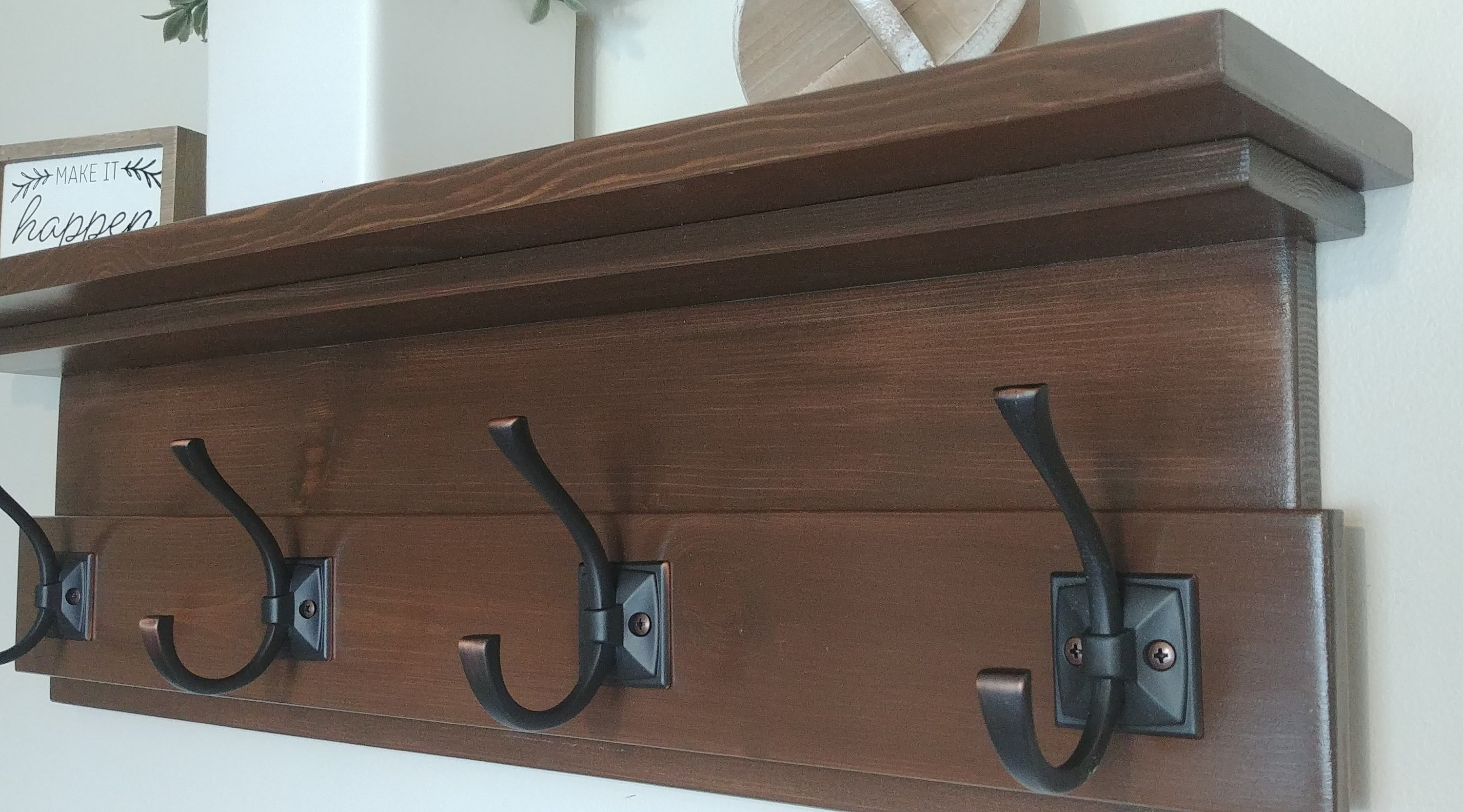 Coat Rack Wall Mount Entryway Coat Rack Entryway Organizer Etsy
