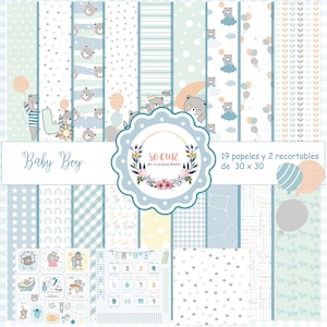 CYFROWA kolekcja papieru | Chłopczyk | Drukowanie dokumentów | Papiery do scrapbookingu
