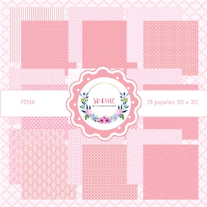 DIGITAL paper collection | Pink | Papers to Print | craft papers