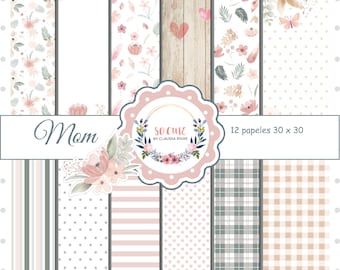 MOM Collection - Digital papers for scrapbooking 30x30 cm