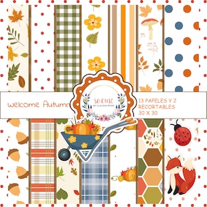 DIGITAL paper collection | Welcome Autumn | Papers to Print | craft papers