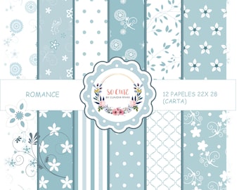 DIGITAL Paper Collection | ROMANTIC | Printing Papers | Craft papers | Letter size