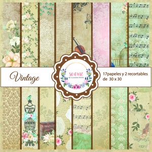 DIGITAL paper collection | Vintage | Papers to Print | craft papers