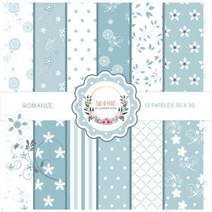 DIGITAL paper collection | ROMANTIC | Papers to Print | craft papers