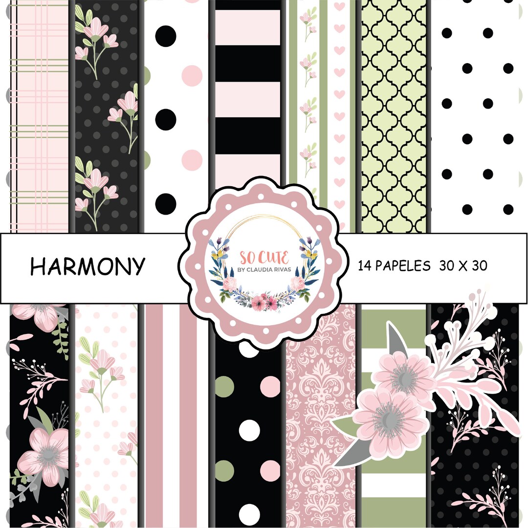 DIGITAL Paper Collection | Harmony | Printing Papers | Craft Papers - Etsy
