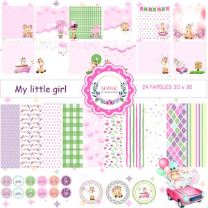 DIGITAL Paper Collection | My Little Girl | Printing Papers | Craft papers