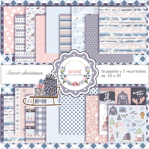DIGITAL paper collection | Sweet Christmas | Papers to Print | craft papers
