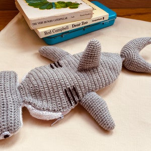 Hammerhead Shark Crochet Pencil Case