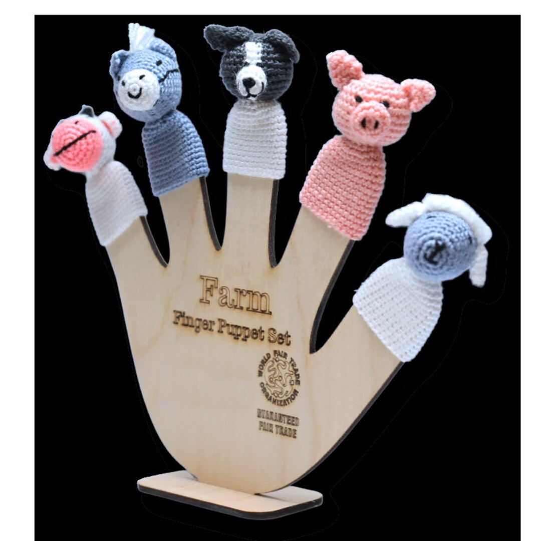 Farm Animals Crochet Finger Puppets Sheep Cow Horse Pig Etsy