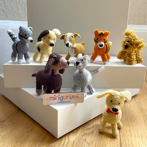 Minivirkad hund- eller katt-amigurumi: Handgjord rättvisemärkt leksak