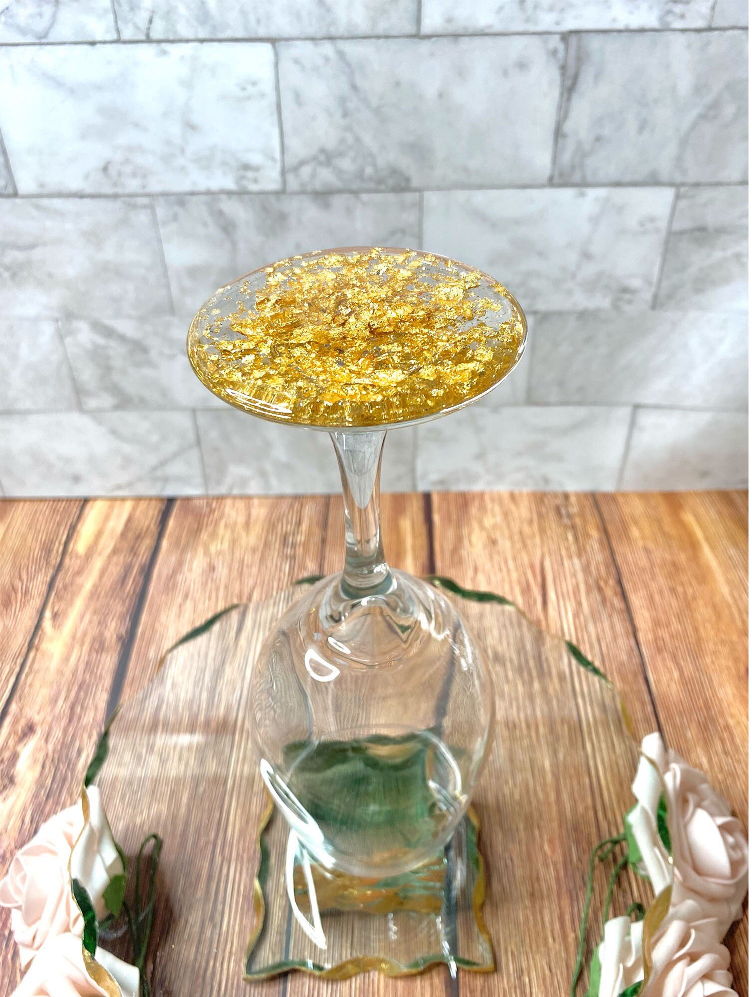 Gold Wine Glasses Resin Wine Glasses Unique Wine Glasses Etsy