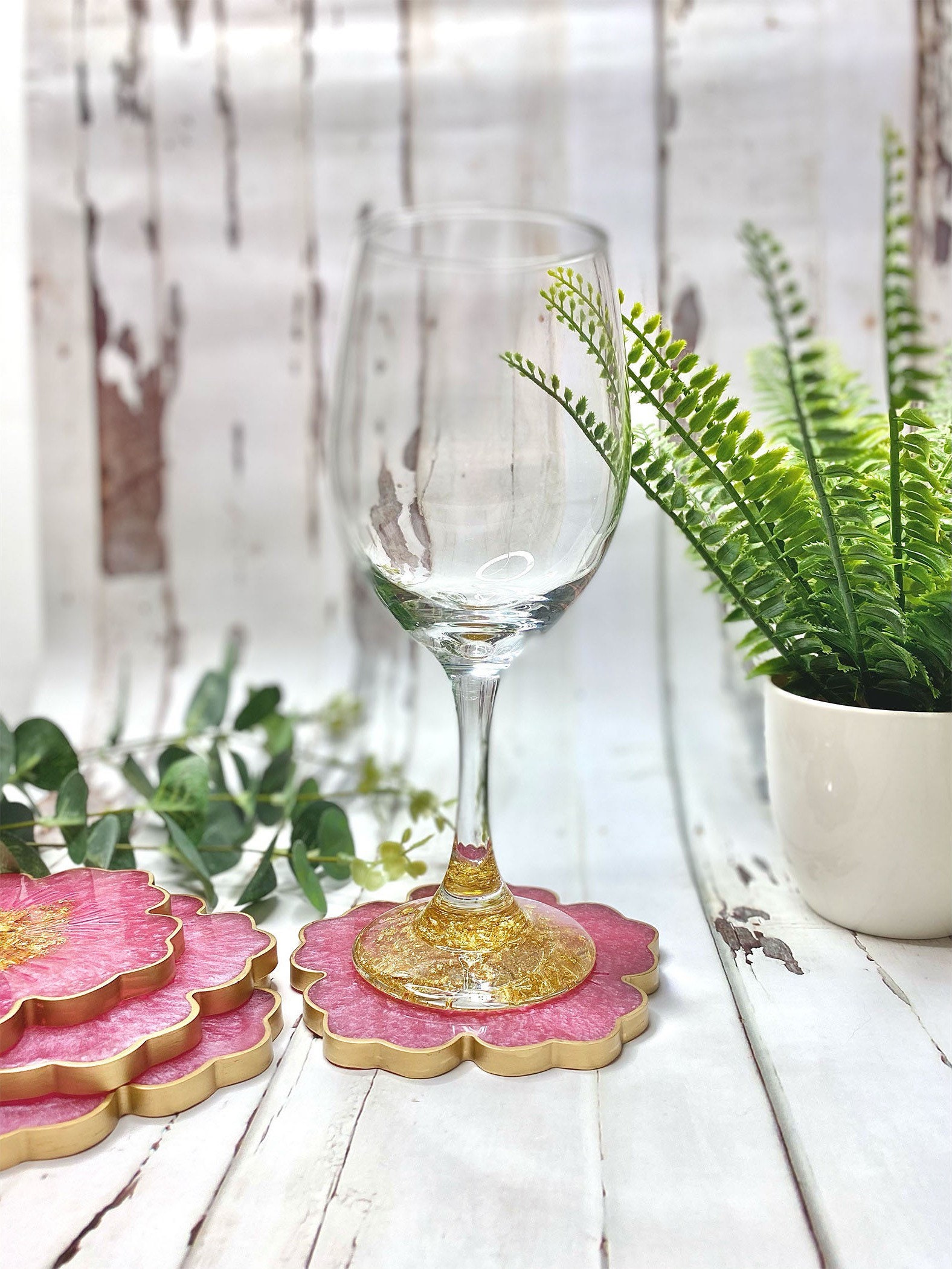 Flower Resin Coasters Flower Shaped Coasters Unique Etsy