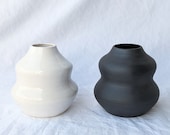 Handmade wide curvy vase