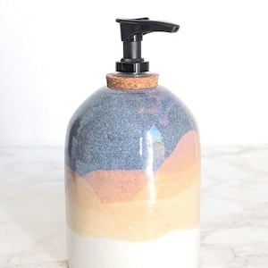 Handmade ceramic soap dispenser