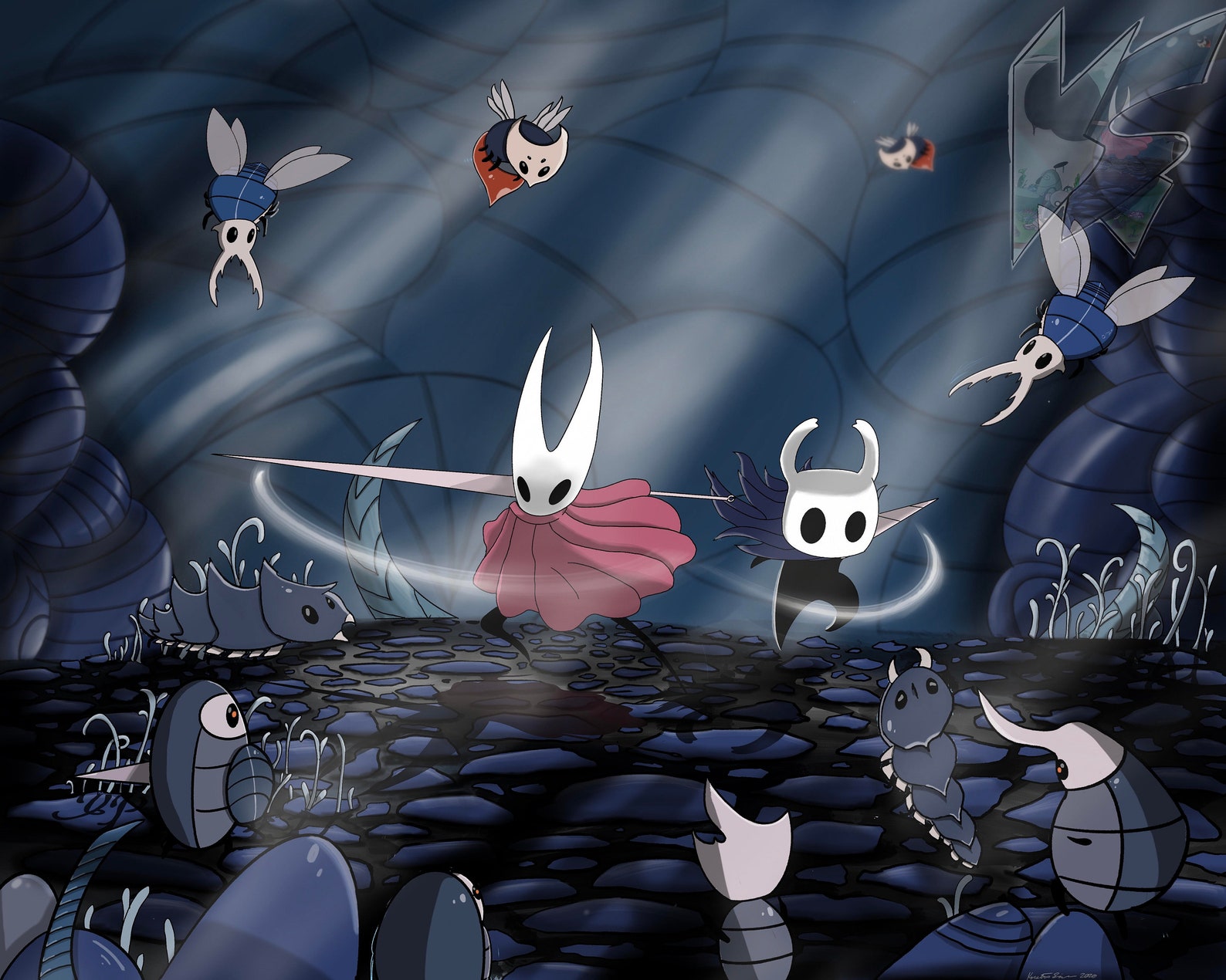 hollow-knight-the-forgotten-crossroads-art-print-etsy