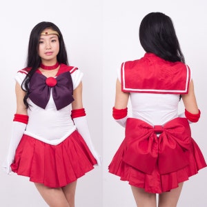 Anime Sailor Mars Costume Sailor Mars Rei Hino Iconic Red - Etsy