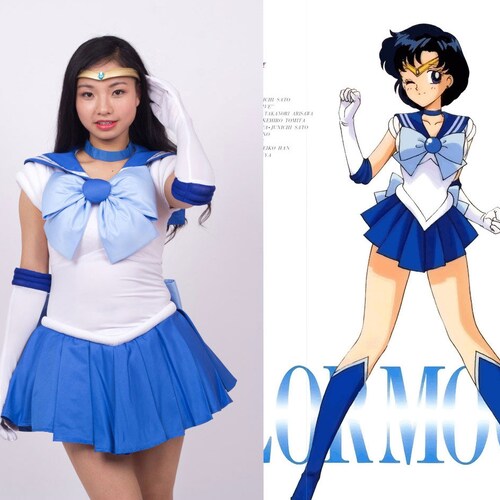 Anime Sailor Mercury Costume Sailor Mercury Amy Iconic Light - Etsy