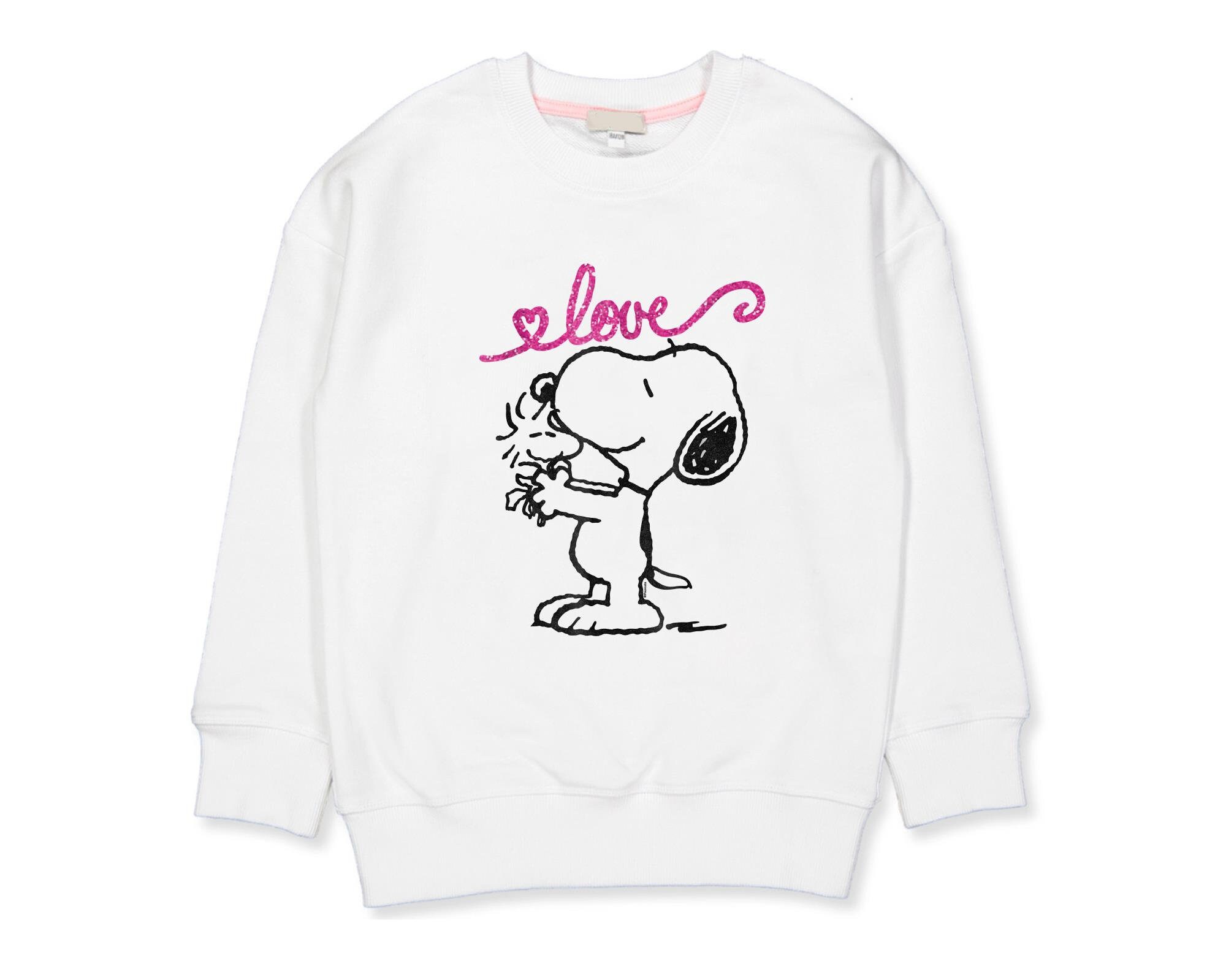 Peanuts Snoopy Woodstock Love Sweatshirt Printed Sweatshirt | Etsy