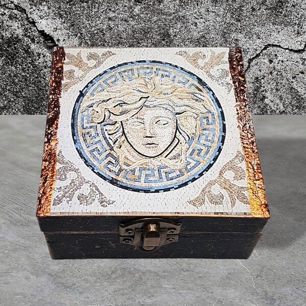 Medusa Head Ancient Greek Jewelry Box,Snake Woman Goddess Gorgon Luxury Trinket Box,Greek Mythology Antique Ring Organizer,Greek Myth Gifts