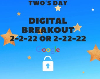 2s Day / Two's Day / Twos Day Digital Breakout Escape Room