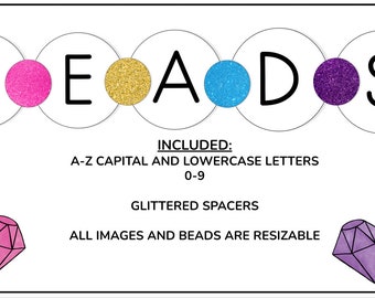 Friendship Bracelet Alphabet Bead Bulletin Board Letters by HelloHoward