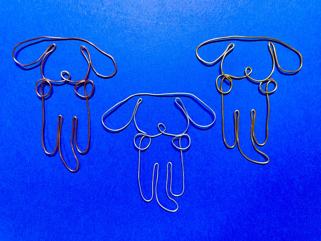Handmade Wire Dog Bookmark Unique, Cute Holiday Gift for Book Lovers