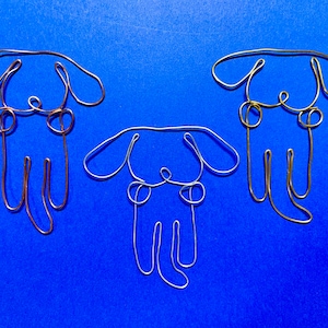 Handmade Wire Dog Bookmark - unique, cute holiday gift for book lovers, dog lovers, teachers, party favor, for journals