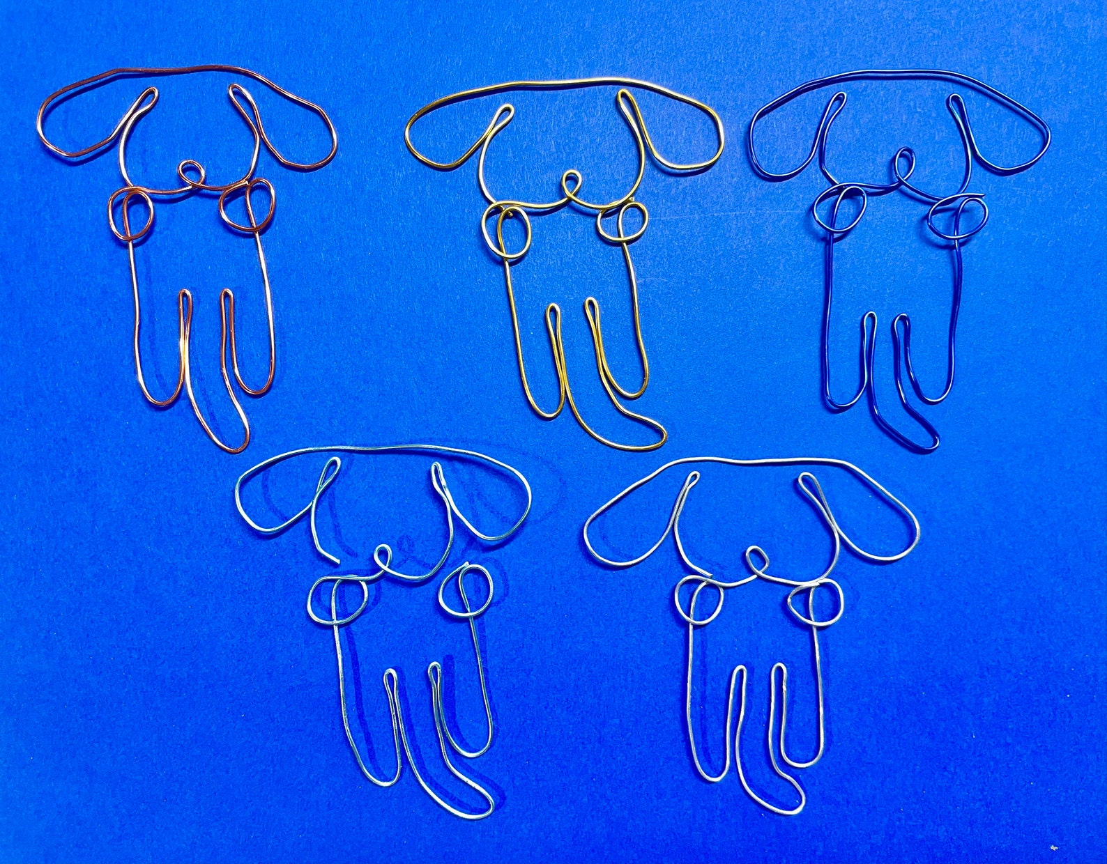 Handmade Wire Dog Bookmark Unique, Cute Holiday Gift for Book Lovers