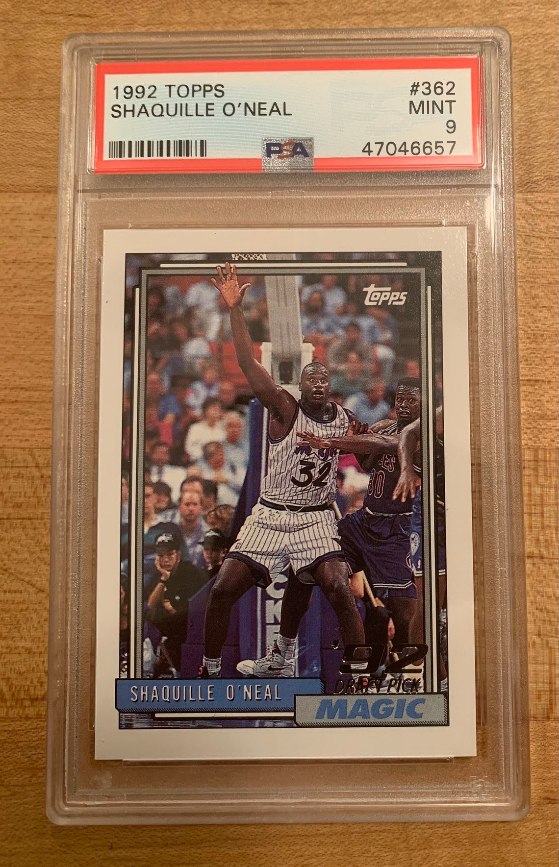 1992 topps Shaquille O'neal rookie card PSA 9 MINT 362 Etsy
