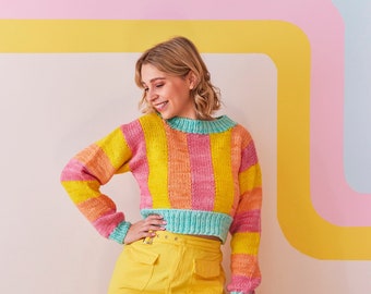 Color Me Striped Jumper PDF Knitting Pattern