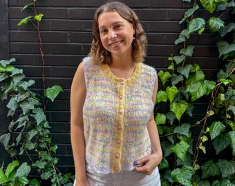 Party Cardi Vest | Knitting Pattern | Top-Down Knit