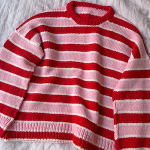 Shortcake Sweater | Digital Knitting Pattern | Striped Sweater Pattern