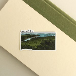 Acadia National Park Beehive Sticker - Minimal Design - Maine Travel Sticker - White Background - Waterproof
