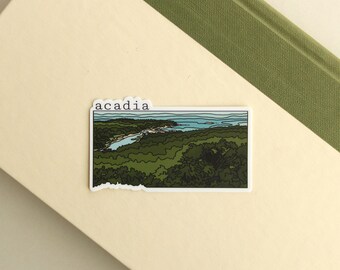 Acadia National Park Beehive Sticker - Minimal Design - Maine Travel Sticker - White Background - Waterproof