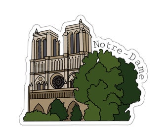 Notre Dame building travel sticker