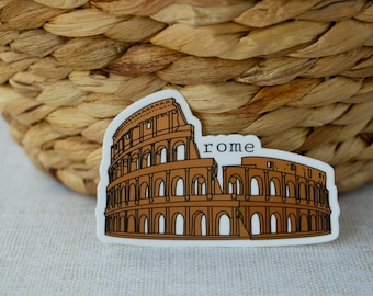 3" Roman Colosseum Sticker - Minimal Design - Rome - Waterproof