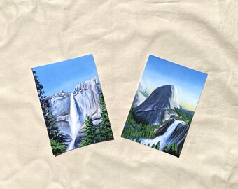 Lot de 2 cartes postales Parc national de Yosemite