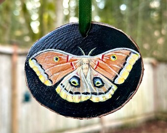 Polyphemus Saturniidae Moth Christmas Holiday Ornament