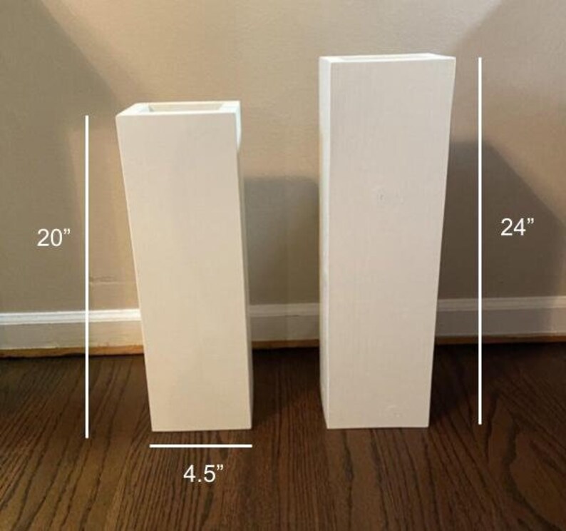 Wooden Floor Vases Set of 2 Wooden Porch Vase, Large Floor Vase